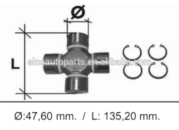 Universal joint front & rear, 93160516 for iveco euro tech