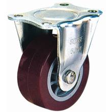 Light Duty Fixed PU Caster (Red)
