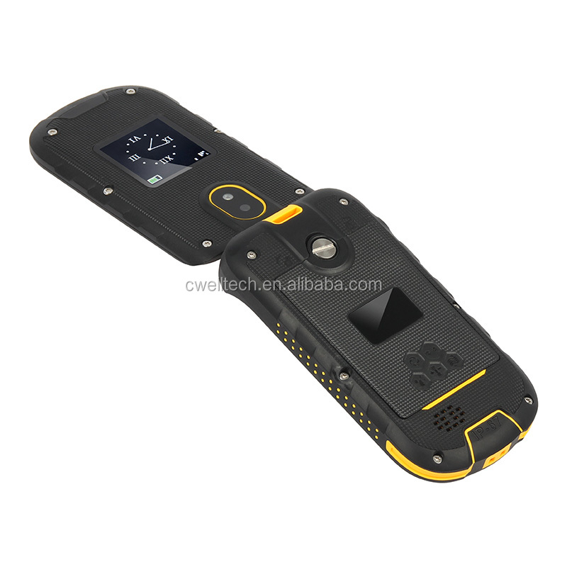 2018 Factory price i outdoor F2 2.4''/1.44'' Double Screen IP68 Waterproof SOS Function Rugged Flip Phone