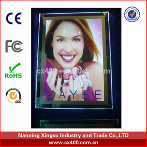 Sizes customizing acrylic frame wall mounting illumination acrylic frame