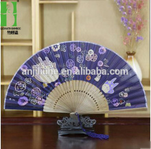 Japanese custom silk folding bamboo fan