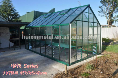 High performance aluminium large glass greenhouse tempered glass