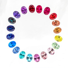 Loose Lab-Created Blue Diamond CVD Sapphire Necklace