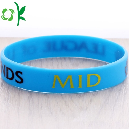 Thân thiện với môi trường phổ biến Silicone in Logo Bracelet / Bangles