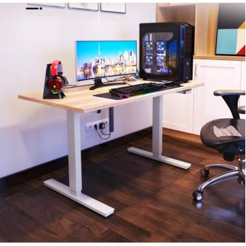 Estrutura de mesa ergonômica para computador com rachadura manual