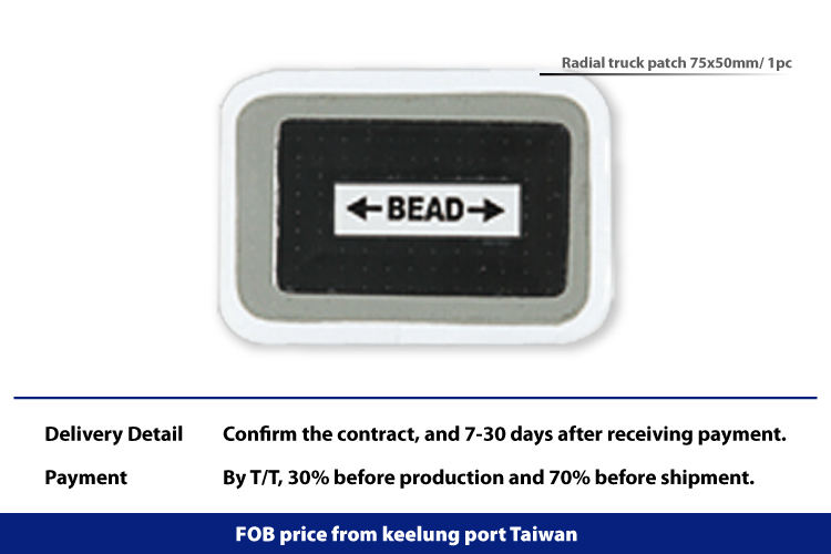 radial tire repair patch for car and truck tire