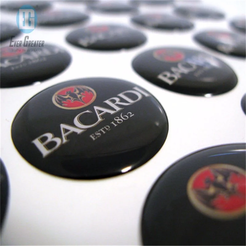 Customized Brushed Dome Sticker with Removable Glue Backside