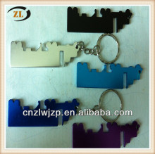 Aluminum hot personalized fashion cool keychain bottle opener