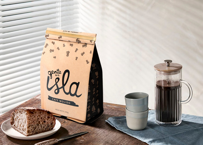 compostable coffee bags with tin tie