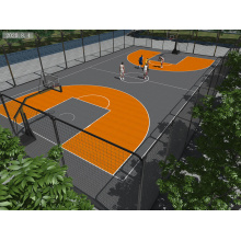 Court de basket-ball carreaux de sport extérieur