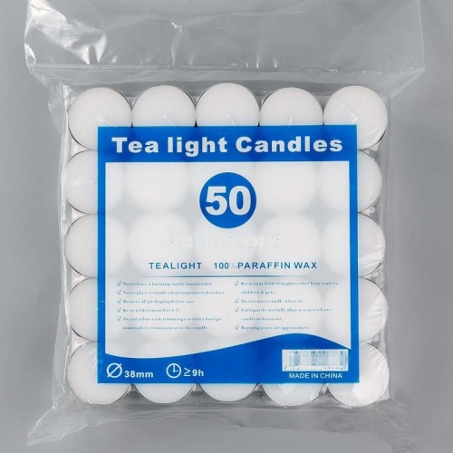 white unscented tea lights palm wax tea candles