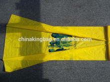 Cheaper yellow garbage bags in roll with paper printed label