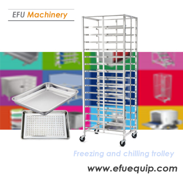 Freezing and chilling trolley