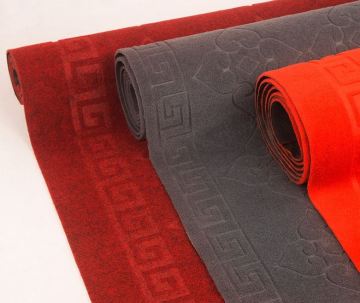 Embossed designs polyester door floor mats