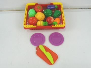 Plastic Fruit Vegetable Kitchen Cutting Toy