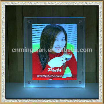 LED acrylic cube photo frame,photo frame,table photo frame,acrylic block display