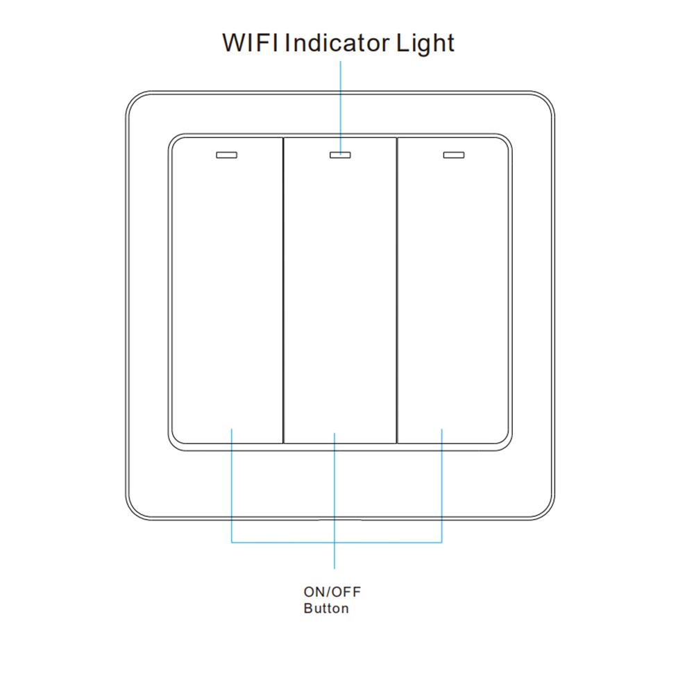 Wireless remote light switch 1 gang tuya smart home remote smart touch light switch