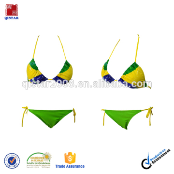 Green Flag Bikini Swimwear /Brazilian Bikini Manufacturer/Brazilian Bikini 2016