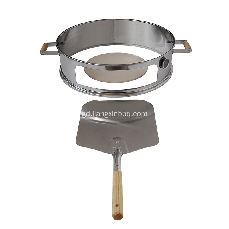 Cearcall pizza pizza stàilinn airson 22.5-Inch Kettle Grills