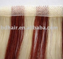 100% human PU skin hair weft
