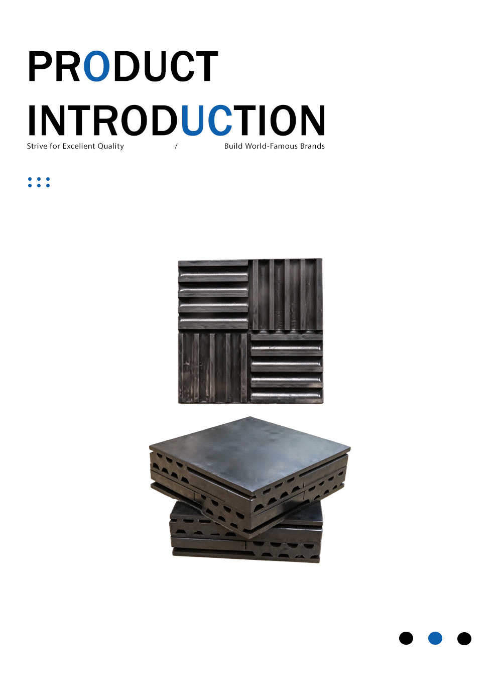 Almofada de isolamento de vibração de borracha tipo SD SD Type Rubber Vibration Isolation Pad