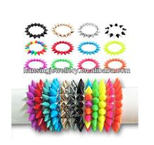 Hot Wholesale New Women Men Elastic Rock Punk Rivet Studs Spike Stretch Bracelet Bangle Charm