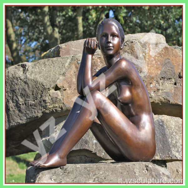 Hot vendita bronzo giardino statue Lady statue in vendita