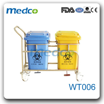 WT006 hospital soiled linen trolley stainless steel linen trolley