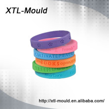 Colourful debossed silicone wristband,rubber barcelet