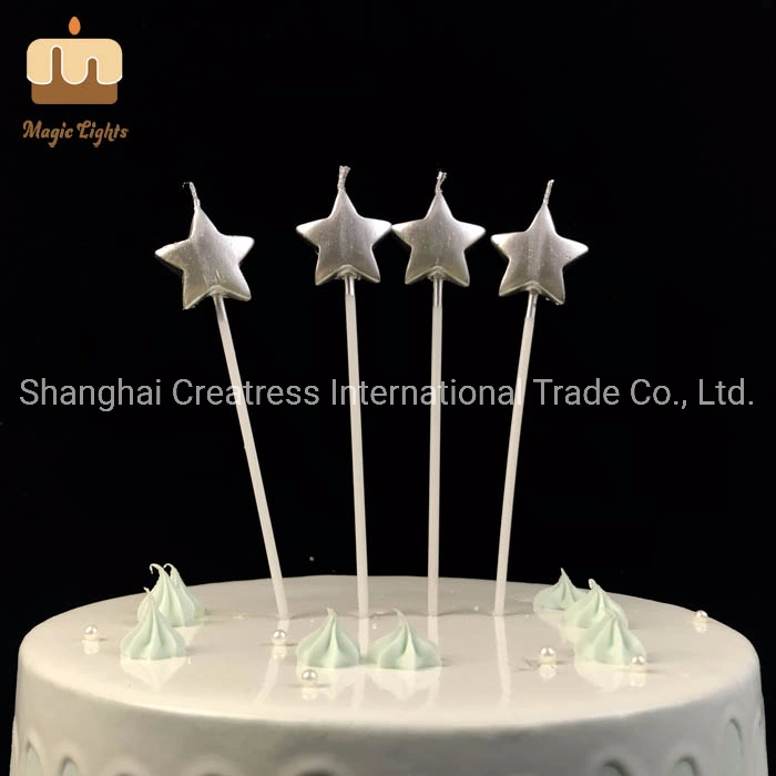China Gold Star Shaped Birthday Candles Manufacturer