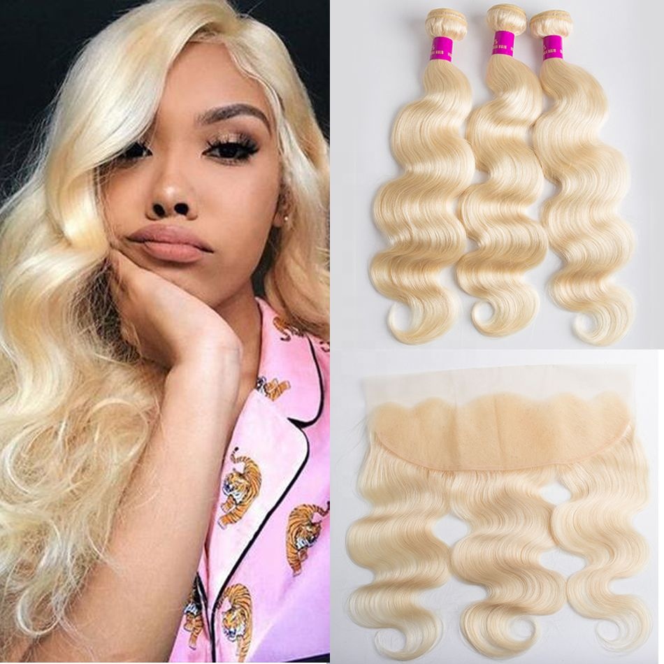 Wholesale Express Shipping Best Quality 613 Blonde Body Wave Brazilian Virgin Hair
