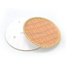 Rattan Bamboo Melamine Fruit Plate for Home BBQ and Breakfast