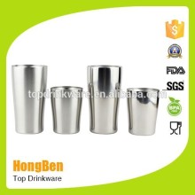 large double wall metal beer mug freezer