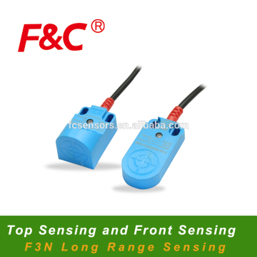 F3N series 25*25mm Top Sensing And Front Sensing Inductive Proximity Sensor, Long Sensing Range Proximity Sensor