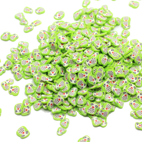 Moda 6mm Gufo verde Fette di argilla Perline Decorazione piuttosto animale Artigianato per adesivo per unghie Slime Ornamento per feste fai da te