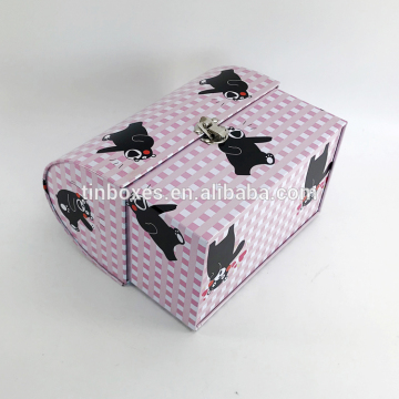 tin packing custom food flower lunch tin box