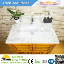 Andromeda White Granite Bathroom Vanity Top With Ceramic Sink