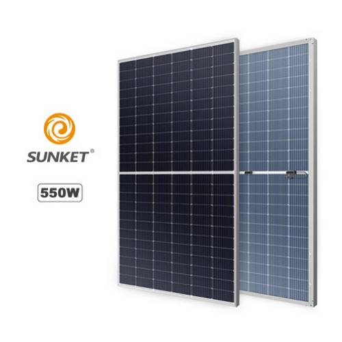 Sunket 182mm separuh potong 144cell panel solar 550W