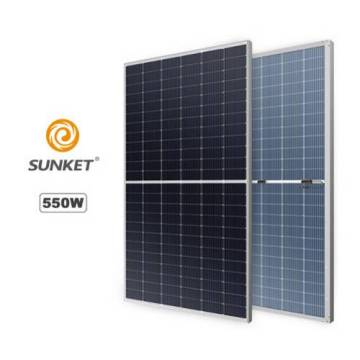 Sunket 182 mm Half Cut 144 Cell Panel Solar 550W