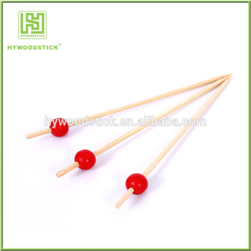 Newest Discount Bamboo Red Beaded Fruit Skewers For Salad