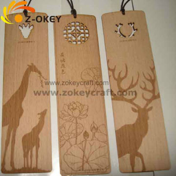 2015 New Laser cutting technology Wooden bookmark
