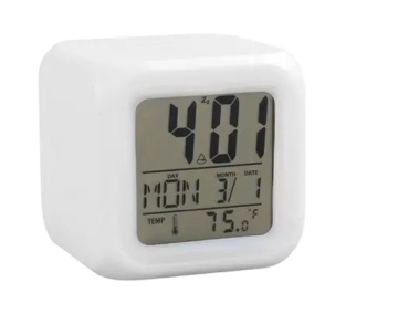Multi-function LED Glowing Color Change Alarm Clock with Thermometer