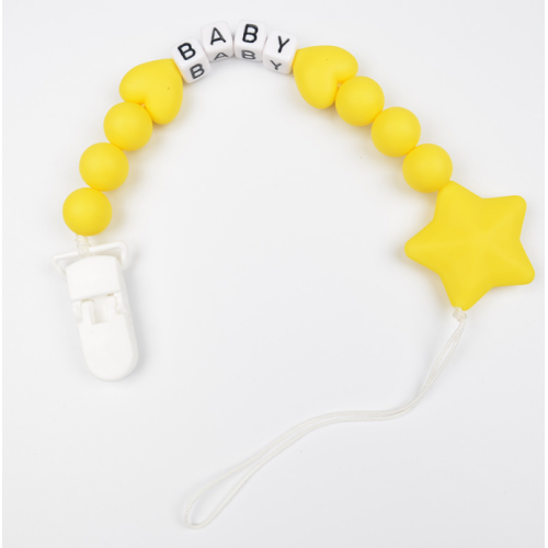 Custom Logo Infants Silicone Pacifier Binky Holders Chains