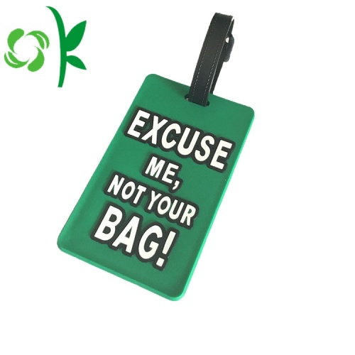 Bulk Embossed Cartoon Custom Luggage Tag with Strap