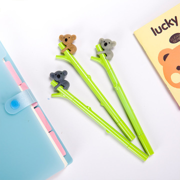 Pen Cute Koala Bear Shape Pen Black Ink Gel Pen School Office Supplies Accessory Writing Tools Stationery Kids Students Gifts