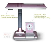 Two Grades Study Table Lamp with Clock