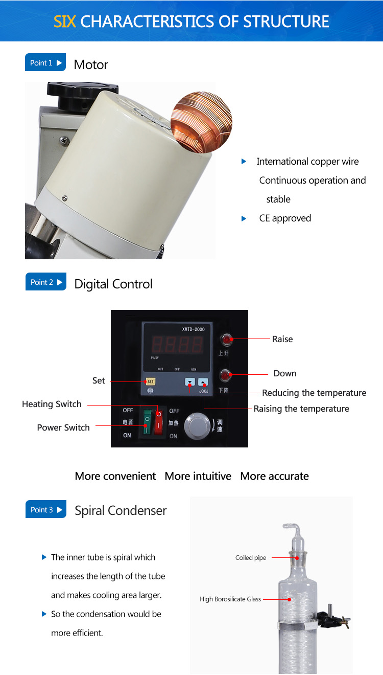 Laboratory High Vacuum Degree Rotary Evaporator 	