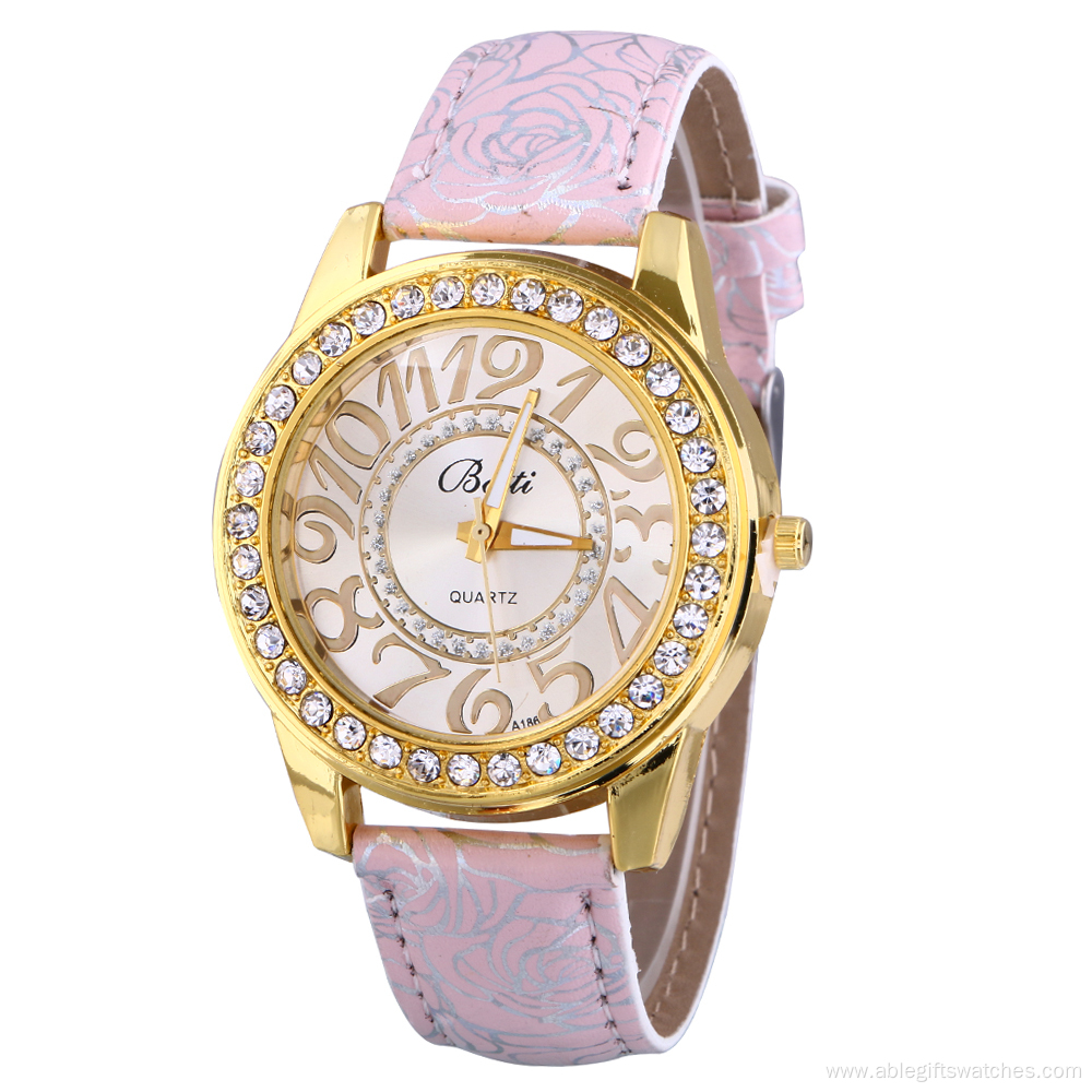 Rhinestone Quartz Watch for Modern Women