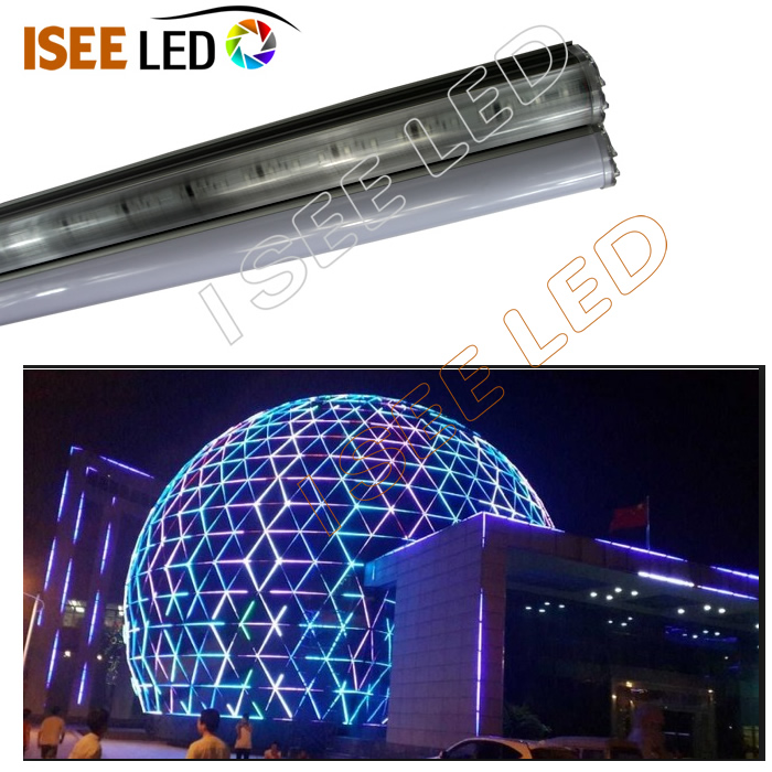 DMX512 ከቤት ውጭ የግንባታ ማጠራቀሚያ የጌጣጌጥ የጌጣጌጥ ቱቦ