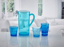 BPA free plastic pitcher with cups, best seller pitchers with lid